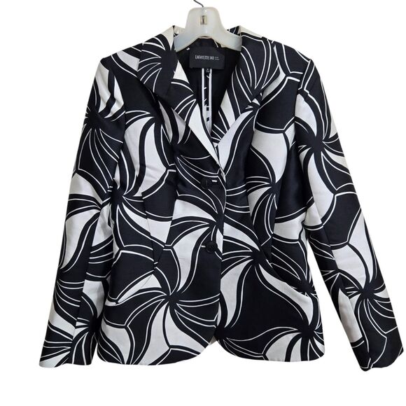 LAFAYETTE 148 NY Wool Silk Shantung Tailored Blazer Size 6 Jacket Pockets Dressy - Picture 1 of 10
